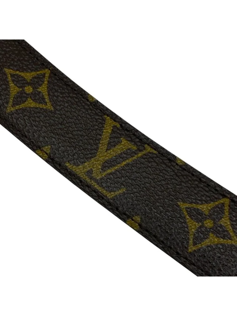 Louis Vuitton Monogram Ceinture Ellipse Belt Leather Brown Fine Daily Practical